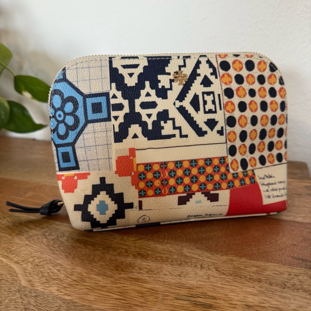Tory Burch Patchwork Cosmetic Case - image 1